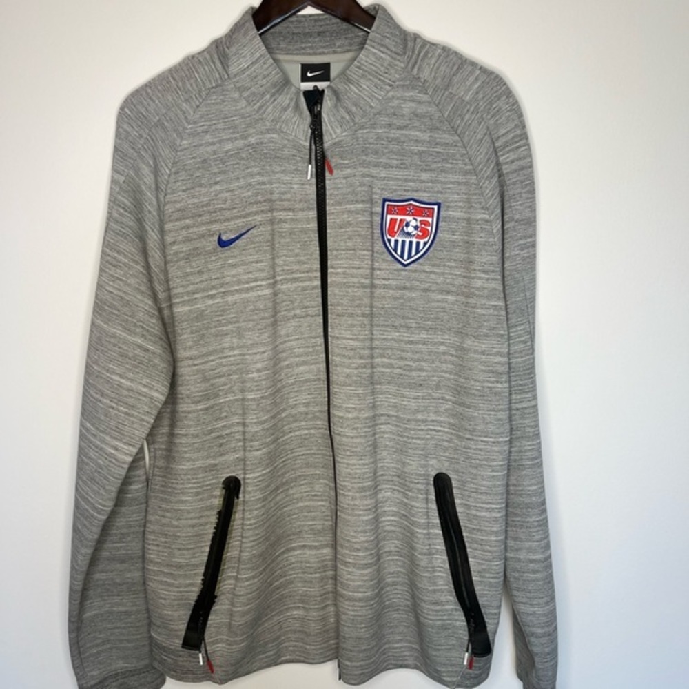 Nike USA soccer sweatshirt zip up grey xl